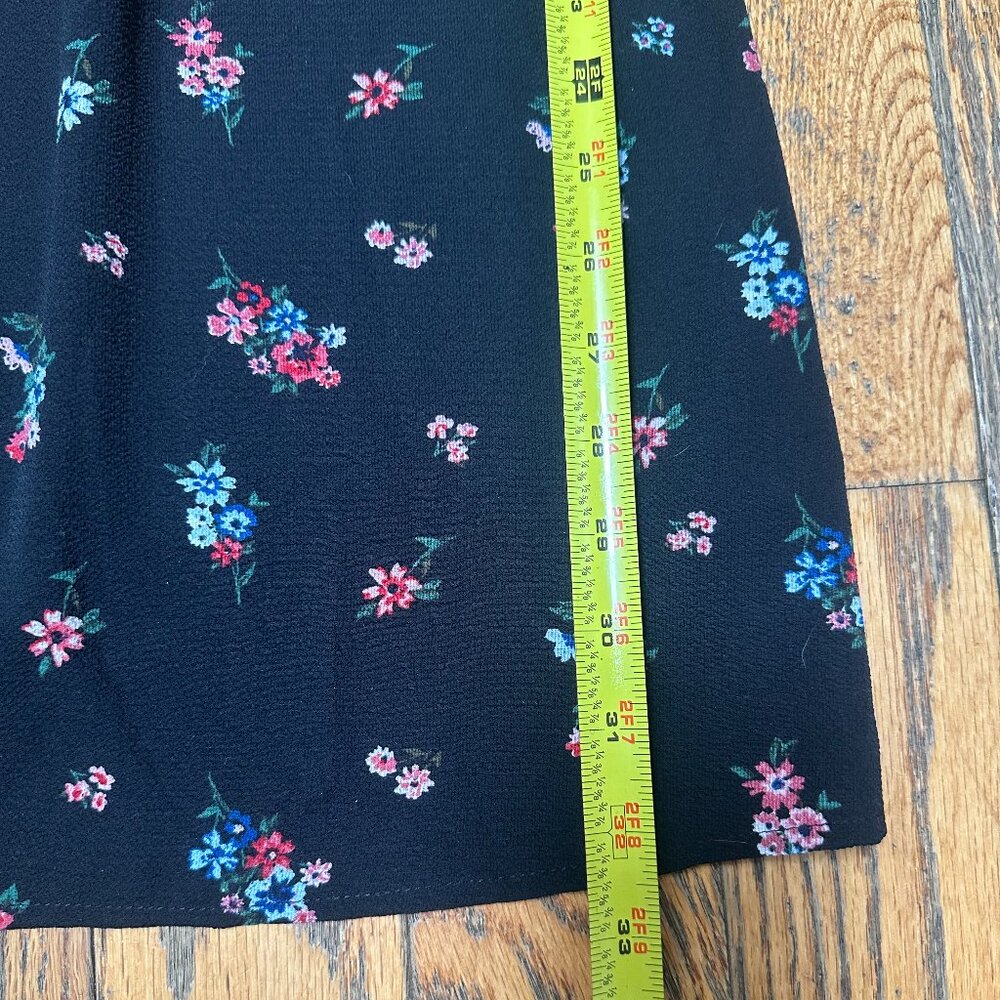 H&M DIVIDED Black Floral Print Dress Size 2 - Picture 5 of 6